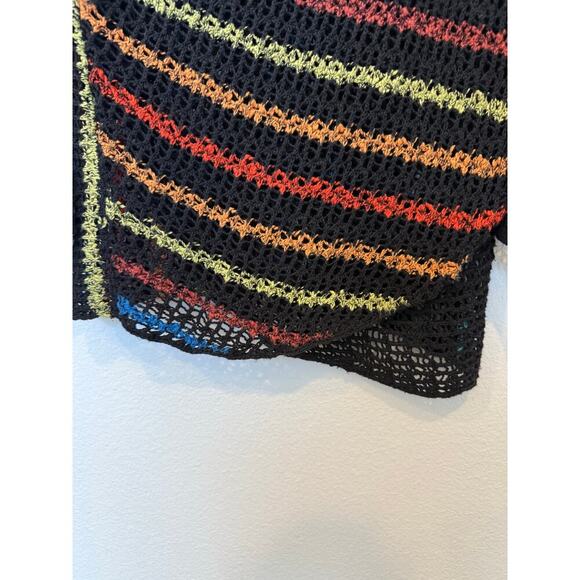 Nic & Zoe‎ Multicolored Stiped Open Knit Sweater Large - Picture 3 of 7